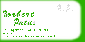 norbert patus business card